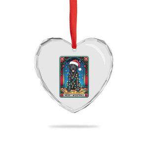 Merry Woofmas Heart Crystal Glass Ornament Funny Tarot Card Labrador Retriever Christmas Gift TS12 Print Your Wear