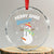 Merry Xmas Bitches Crystal Glass Ornament Naughty Dirty Carrot Snowman TS09 Transparent Glass 3'' Circle Print Your Wear