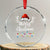 Merry Xmas Crystal Glass Ornament Lights Red Santa Hat Xmas Family Matching TS10 Transparent Glass 3'' Circle Print Your Wear