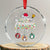 Merry Xmas Cute Penguin Crystal Glass Ornament TS09 Transparent Glass 3'' Circle Print Your Wear