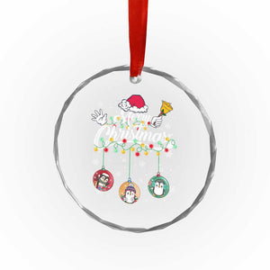 Merry Xmas Cute Penguin Crystal Glass Ornament TS09 Print Your Wear
