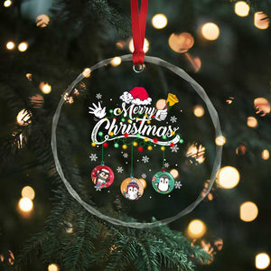 Merry Xmas Cute Penguin Crystal Glass Ornament TS09 Print Your Wear