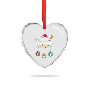 Merry Xmas Cute Penguin Heart Crystal Glass Ornament TS09 Print Your Wear