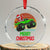 Merry Xmas Santa Monster Truck Dabbing Crystal Glass Ornament TS09 Transparent Glass 3'' Circle Print Your Wear