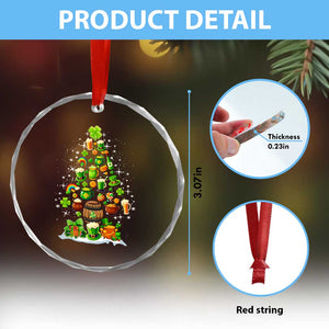 Merry Xmas Tree Irish Crystal Glass Ornament TS09 Print Your Wear