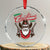 Merry Xmas Y'All Texas Cowboy Santa Crystal Glass Ornament TS09 Transparent Glass 3'' Circle Print Your Wear