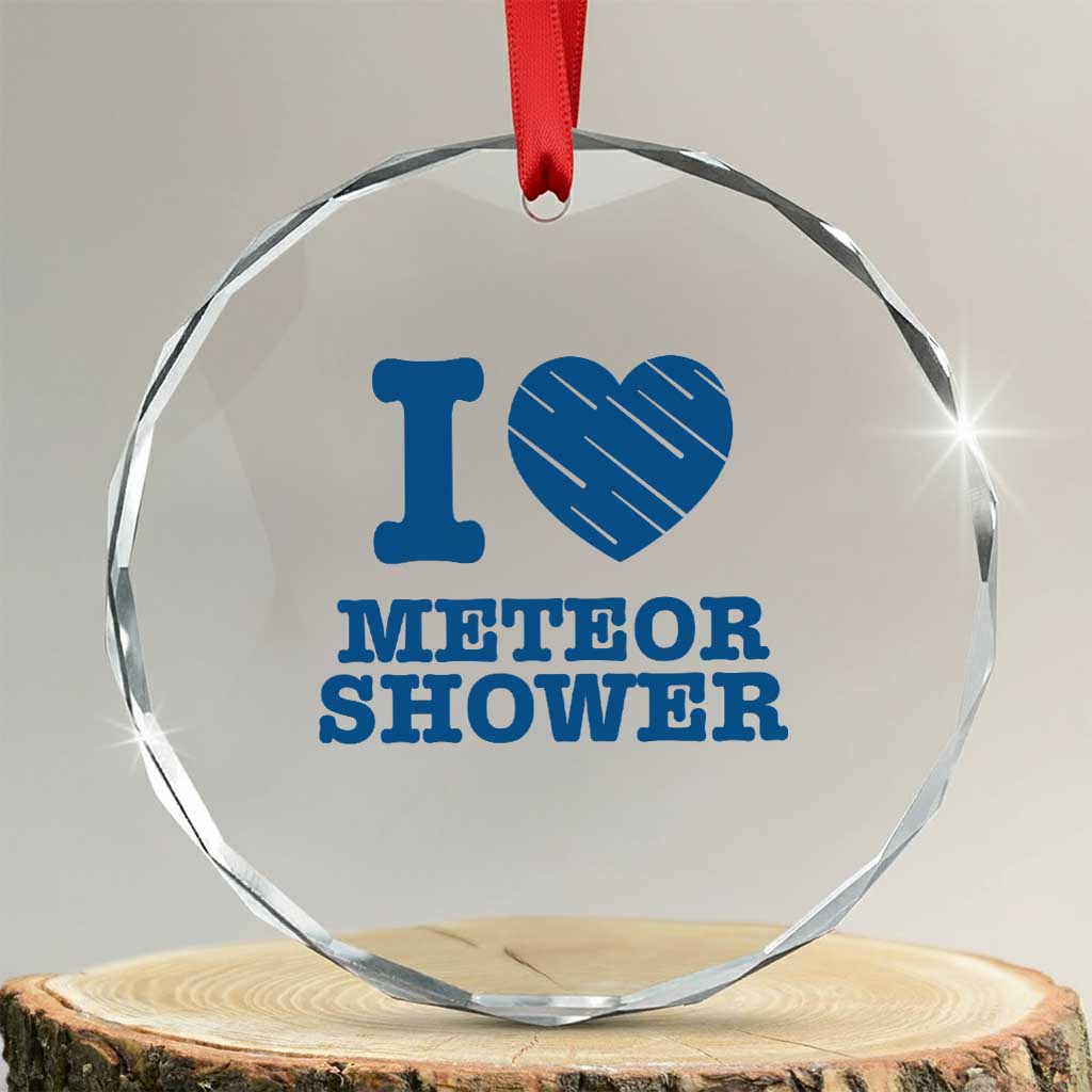 Meteor Shower Lover Crystal Glass Ornament Astronomy Enthusiast Gift TS12 Transparent Glass 3'' Circle Print Your Wear
