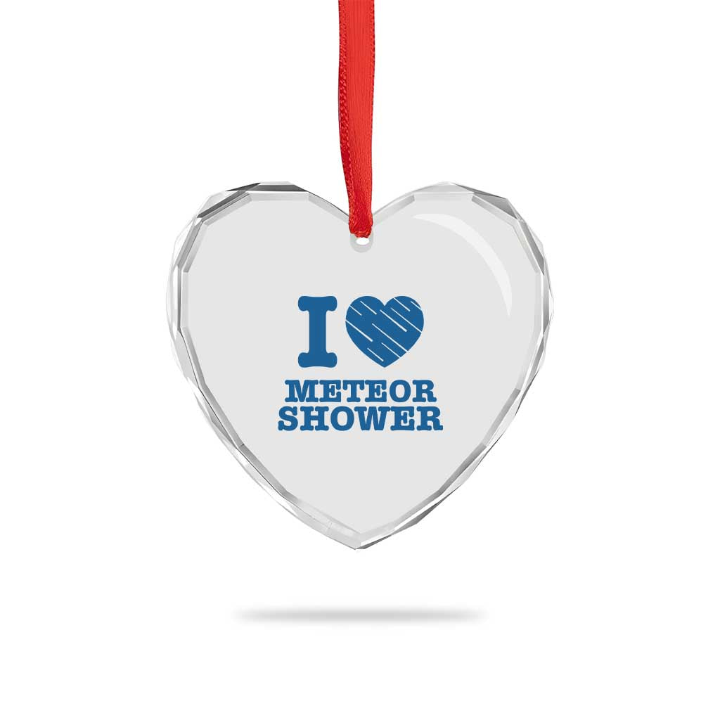 Meteor Shower Lover Heart Crystal Glass Ornament Astronomy Enthusiast Gift