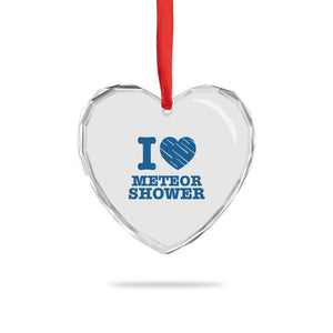 Meteor Shower Lover Heart Crystal Glass Ornament Astronomy Enthusiast Gift
