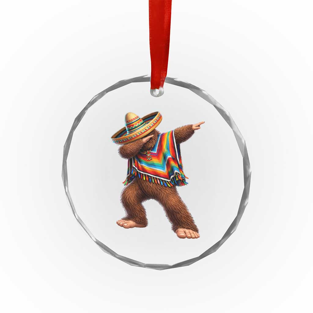Mexican Bigfoot Dabbing Cinco de Mayo Funny Fiesta Crystal Glass Ornament TS11 Print Your Wear