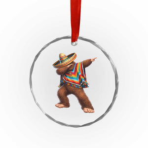 Mexican Bigfoot Dabbing Cinco de Mayo Funny Fiesta Crystal Glass Ornament TS11 Print Your Wear