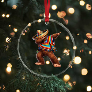 Mexican Bigfoot Dabbing Cinco de Mayo Funny Fiesta Crystal Glass Ornament TS11 Print Your Wear