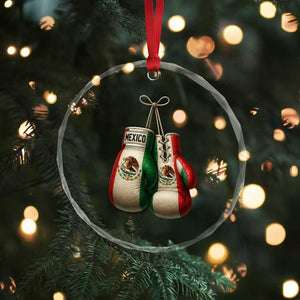 Mexican Boxing Gloves Crystal Glass Ornament Retro Vintage Mexico Flag Boxer TS10 Print Your Wear