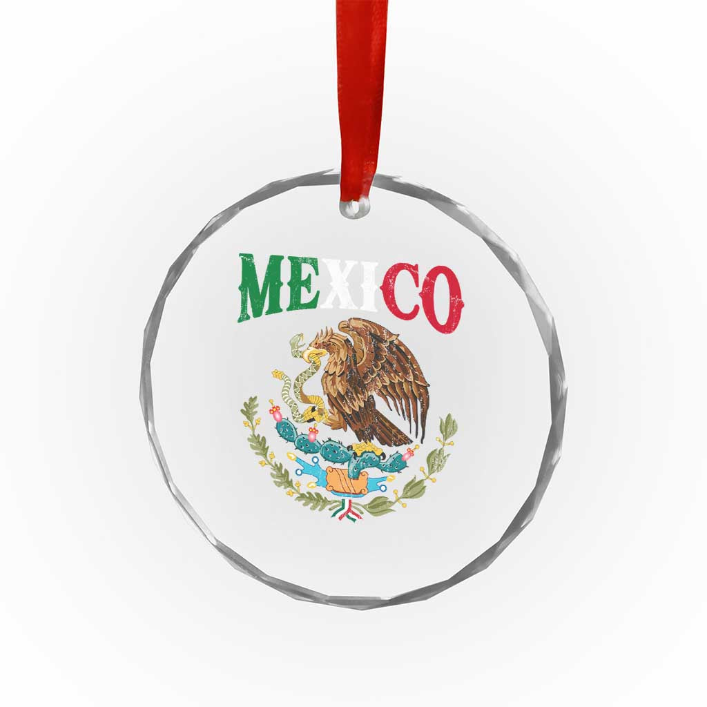Mexican Coat Of Arms Mexico Vintage Flag Crystal Glass Ornament TS11 Print Your Wear