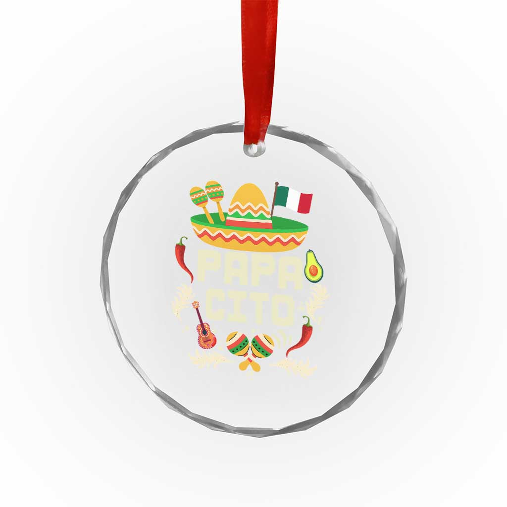 Mexican Dad Crystal Glass Ornament Papa Cito Latino Fathers Day Gift Mexican Pride TS10 Print Your Wear