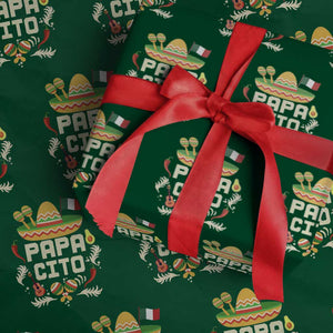 Mexican Dad Wrapping Paper Roll Papa Cito Latino Fathers Day Gift Mexican Pride TS10 Green Print Your Wear