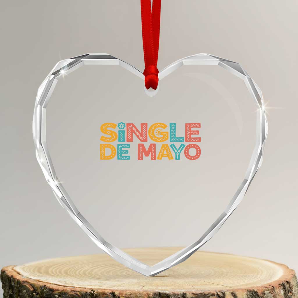 Mexican Fiesta Party Gift Heart Crystal Glass Ornament Single De Mayo TS12 Transparent Glass 3'' Heart Print Your Wear