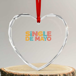 Mexican Fiesta Party Gift Heart Crystal Glass Ornament Single De Mayo TS12 Transparent Glass 3'' Heart Print Your Wear