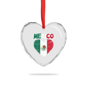 Mexican Flag Heart Mexico City Independence Day Gift Heart Crystal Glass Ornament TS14 Print Your Wear