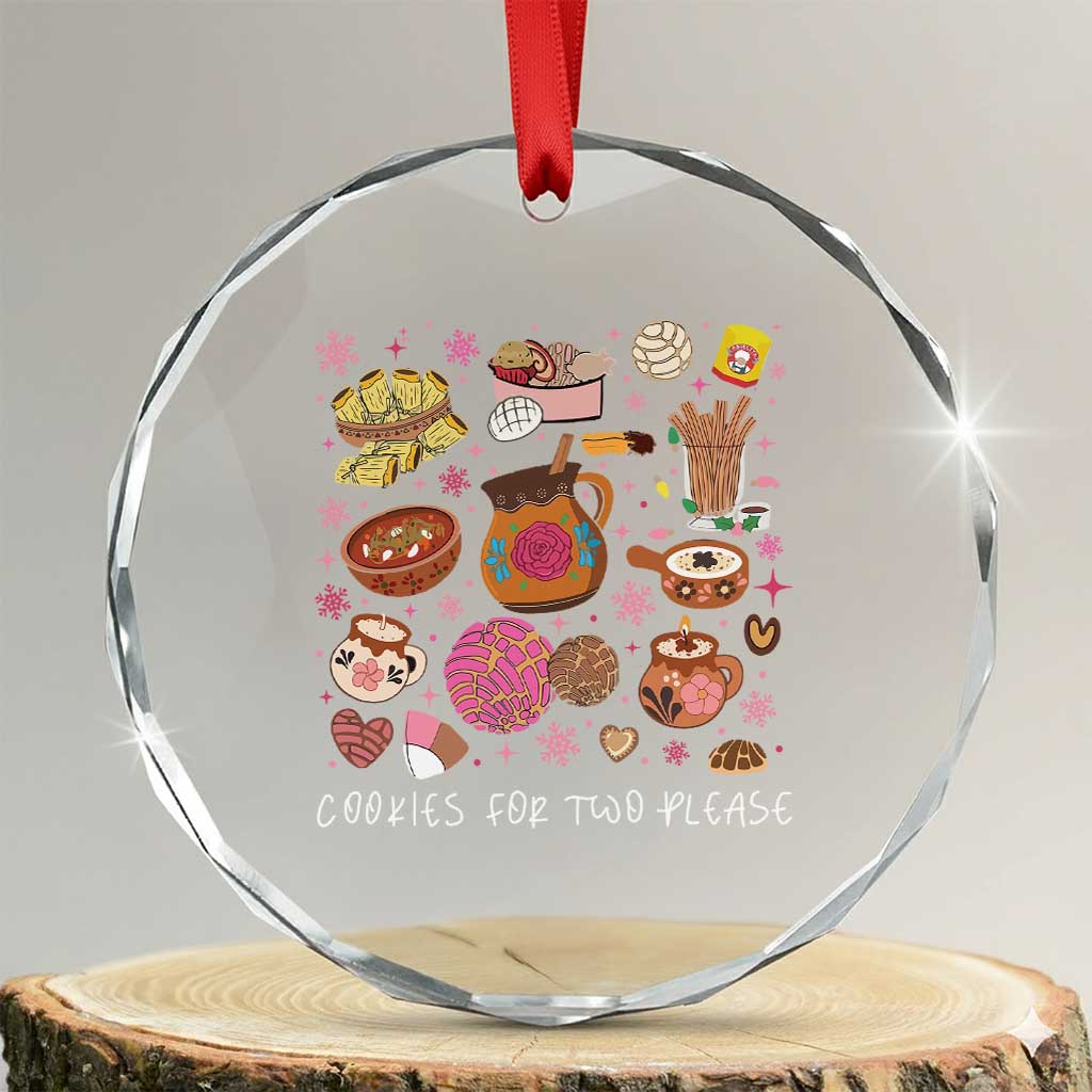 Mexican Pregnancy Announcement Crystal Glass Ornament Cookies For Two Please Xmas Maternity Gift TS10 Transparent Glass 3'' Circle Print Your Wear