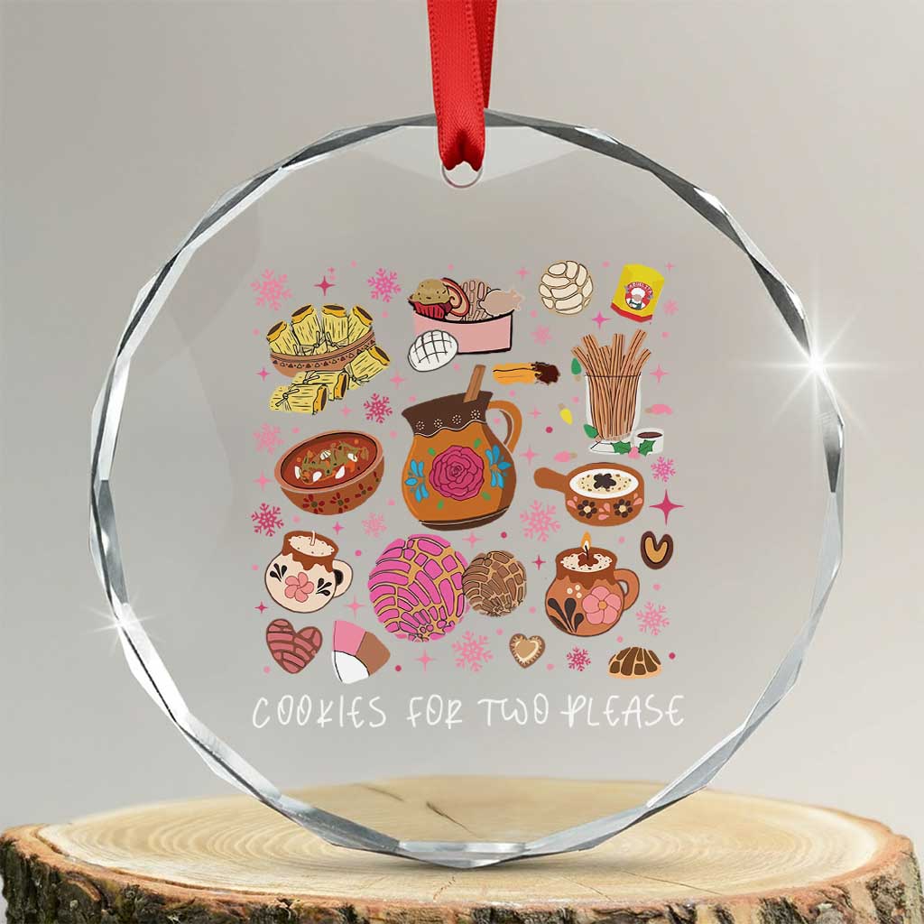 Mexican Pregnancy Announcement Crystal Glass Ornament Cookies For Two Please Xmas Maternity Gift TS10 Transparent Glass 3'' Circle Print Your Wear