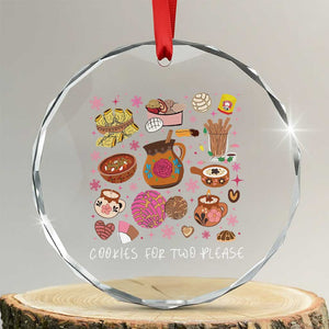 Mexican Pregnancy Announcement Crystal Glass Ornament Cookies For Two Please Xmas Maternity Gift TS10 Transparent Glass 3'' Circle Print Your Wear