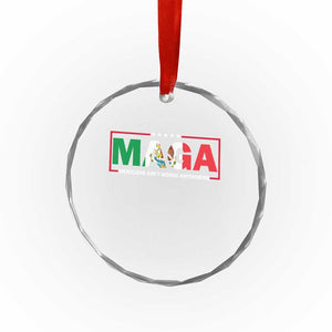 Mexicans Ain't Going Anywhere Crystal Glass Ornament Mexico Flag - Print Your Wear