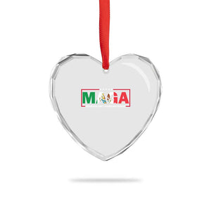 Mexicans Ain't Going Anywhere Heart Crystal Glass Ornament Mexico Flag TS02 Print Your Wear