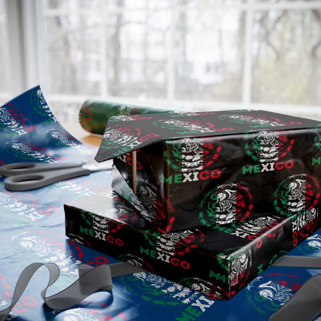 Mexico Coat of Arms Wrapping Paper Roll Eagle Mexican Flag Mexico Heritage Roots TS10 Black Print Your Wear