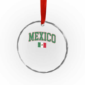 Mexico Flag Vintage Mexican Pride Heritage Crystal Glass Ornament TS11 Print Your Wear