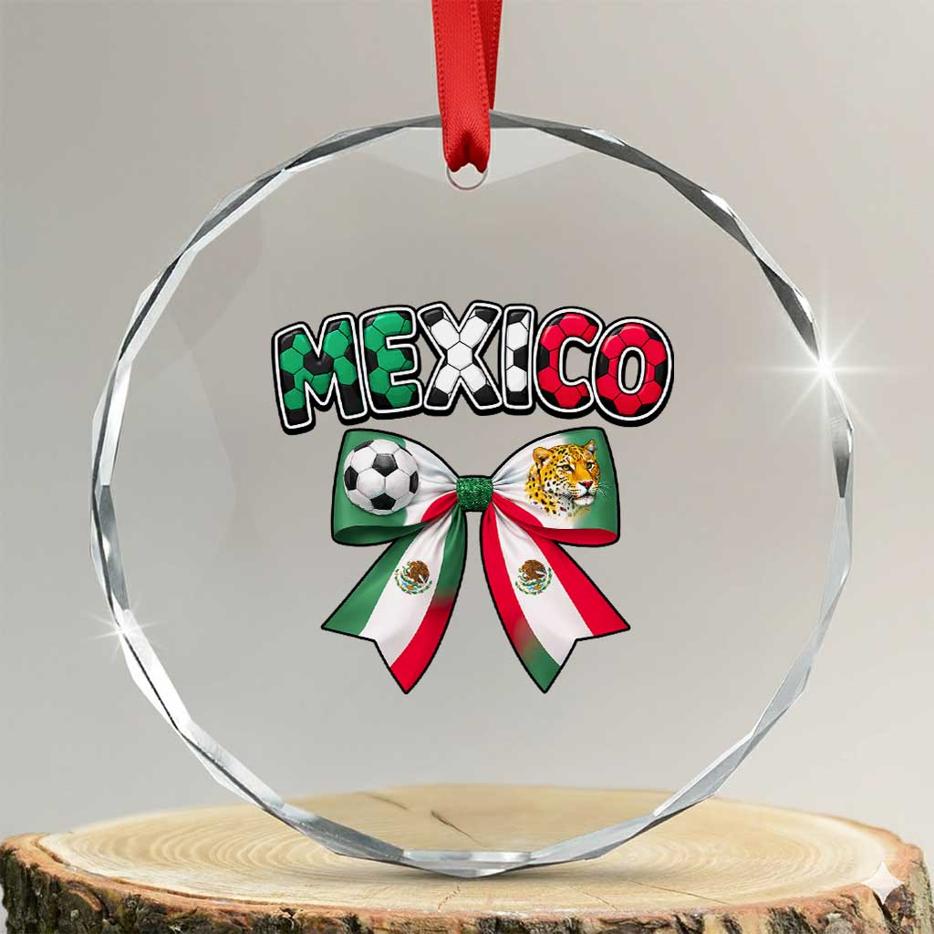 Mexico National Soccer Lover Crystal Glass Ornament Soccer Pride Fan Gift TS12 Transparent Glass 3'' Circle Print Your Wear