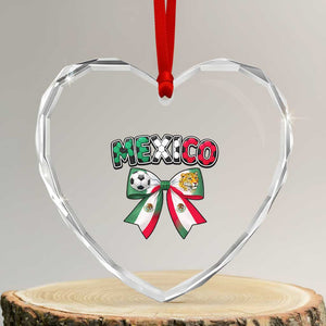 Mexico National Soccer Lover Heart Crystal Glass Ornament Soccer Pride Fan Gift TS12 Transparent Glass 3'' Heart Print Your Wear