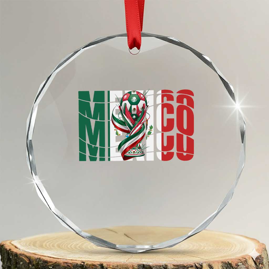 Mexico National Soccer Lover World Crystal Glass Ornament Football Fan Gift TS12 Transparent Glass 3'' Circle Print Your Wear