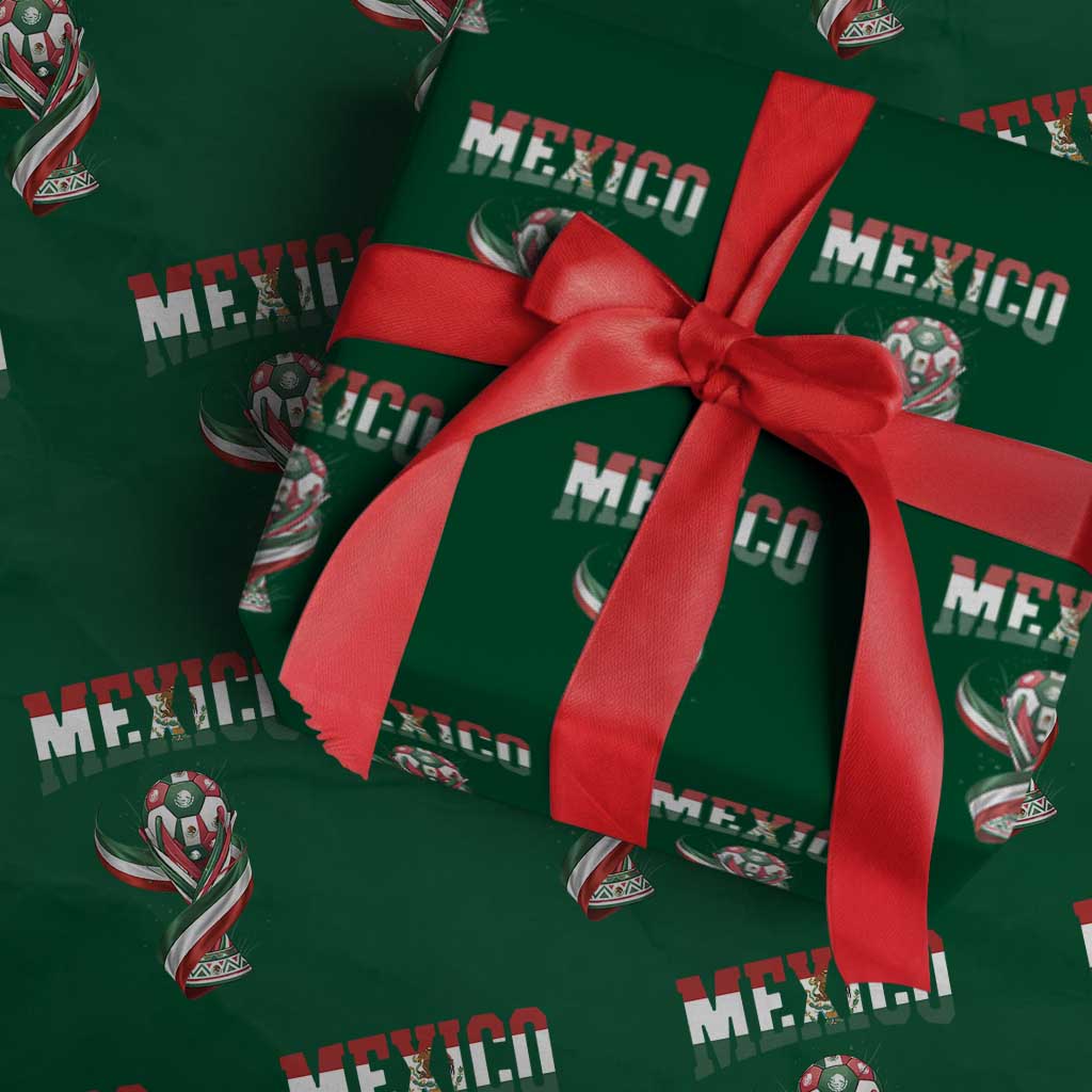 Mexico National Soccer Lover Wrapping Paper Roll Proud Mexican Fan Gift TS12 Green Print Your Wear