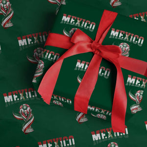 Mexico National Soccer Lover Wrapping Paper Roll Proud Mexican Fan Gift TS12 Green Print Your Wear