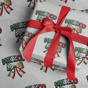 Mexico National Soccer Lover Wrapping Paper Roll Soccer Pride Fan Gift TS12 White Print Your Wear