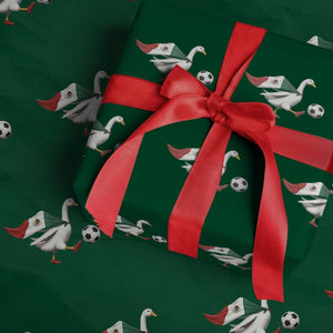 Mexico Soccer Goose Wrapping Paper Roll Mexico Futbol Fan TS10 Green Print Your Wear
