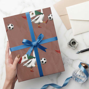 Mexico Soccer Goose Wrapping Paper Roll Mexico Futbol Fan TS10 Mocha Print Your Wear