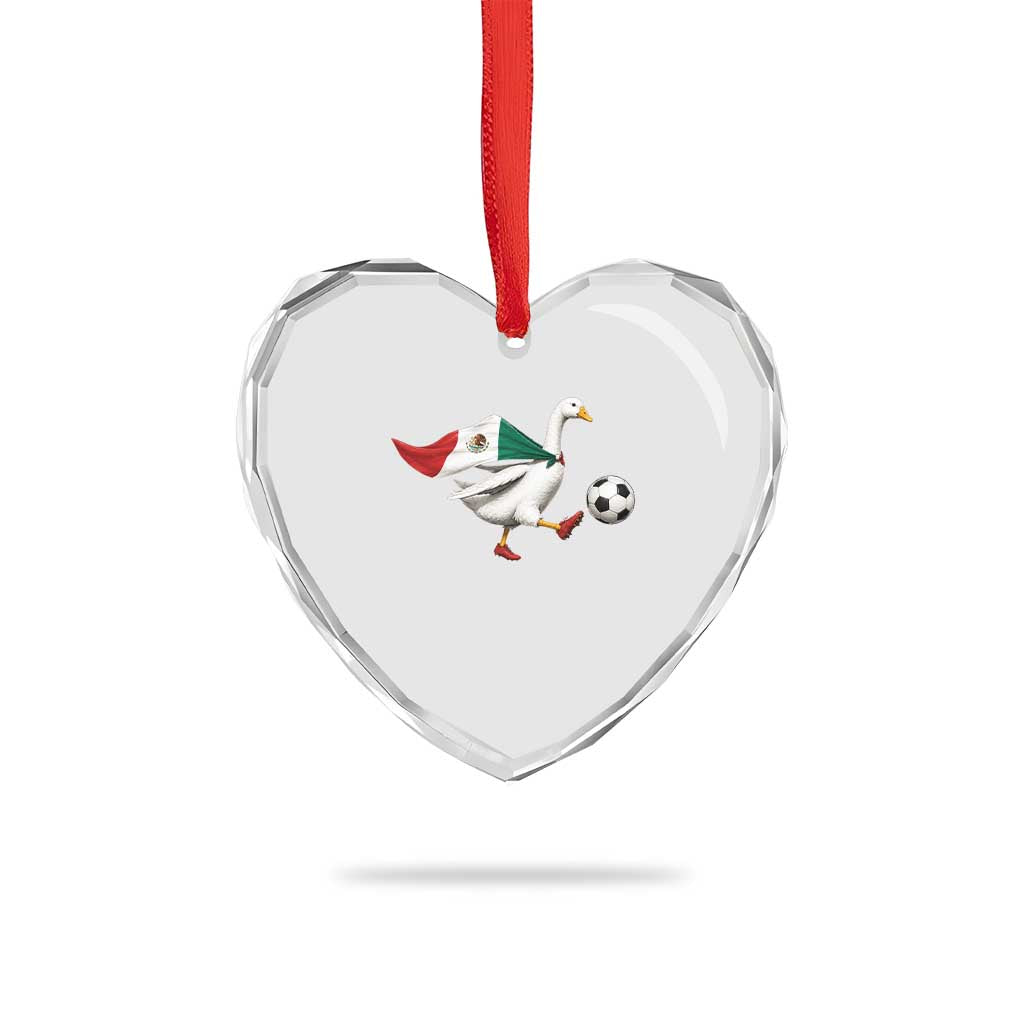 Mexico Soccer Goose Heart Crystal Glass Ornament Mexico Futbol Fan TS10 Print Your Wear