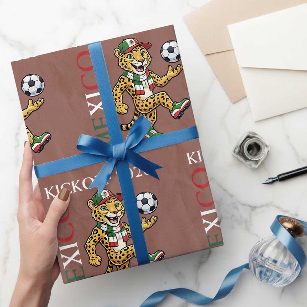 Mexico Soccer Pride Jaguar Kickoff 2026 Wrapping Paper Roll TS12 Mocha Print Your Wear