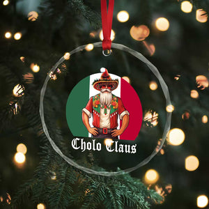 Mexico Xmas Crystal Glass Ornament Cholo Claus Mexican Santa Sombrero Feliz Navidad TS09 Print Your Wear