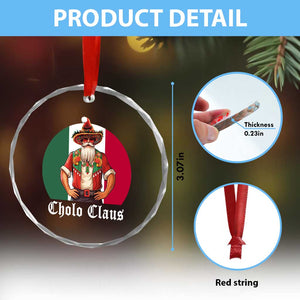 Mexico Xmas Crystal Glass Ornament Cholo Claus Mexican Santa Sombrero Feliz Navidad TS09 Print Your Wear