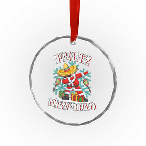 Mexico Xmas Crystal Glass Ornament Feliz Navidad Dabbing Spanish Sombrero TS09 Print Your Wear