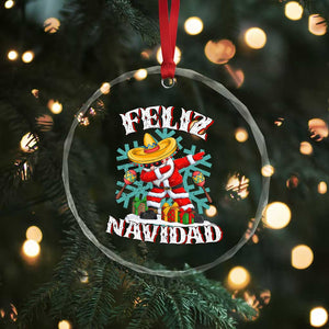 Mexico Xmas Crystal Glass Ornament Feliz Navidad Dabbing Spanish Sombrero TS09 Print Your Wear