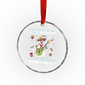 Mexico Xmas Crystal Glass Ornament Feliz Navidad Juana Party Snowman Dancing TS09 Print Your Wear
