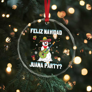 Mexico Xmas Crystal Glass Ornament Feliz Navidad Juana Party Snowman Dancing TS09 Print Your Wear