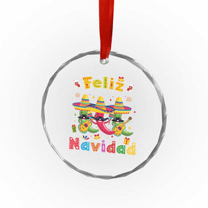 Mexico Xmas Crystal Glass Ornament Feliz Navidad Mexican Fiesta Hot Pepper Guitar Party TS09 Print Your Wear