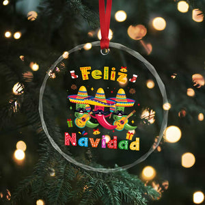 Mexico Xmas Crystal Glass Ornament Feliz Navidad Mexican Fiesta Hot Pepper Guitar Party TS09 Print Your Wear