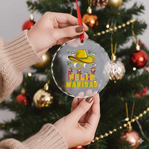 Mexico Xmas Crystal Glass Ornament Feliz Navidad Sombrero TS10 Print Your Wear