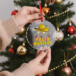 Mexico Xmas Crystal Glass Ornament Feliz Navidad Sombrero TS10 Print Your Wear